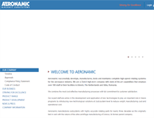 Tablet Screenshot of aeronamic.com